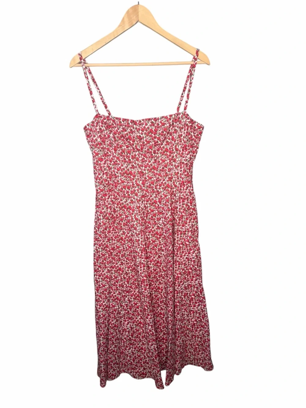 NWT J. Crew Seamed Flare Midi Dress in Liberty Fabric - Eliza’s Red Fabric